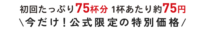 今だけ！公式限定の特別価格